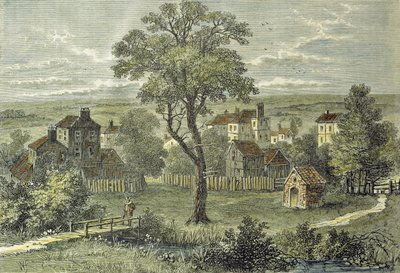 View of Marylebone, from the Site of the Present Wigmore Street by English School